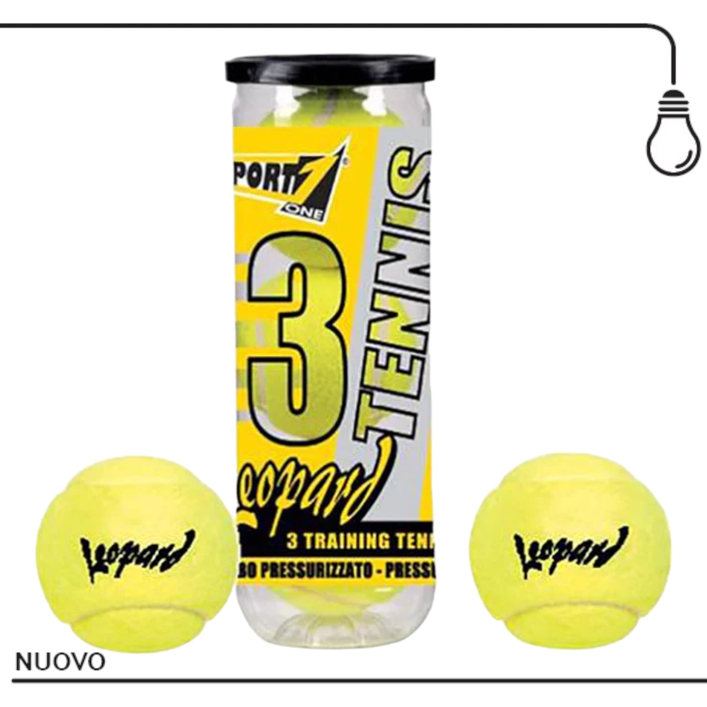Palle Tennis Leopard 3 Pezzi Tubo