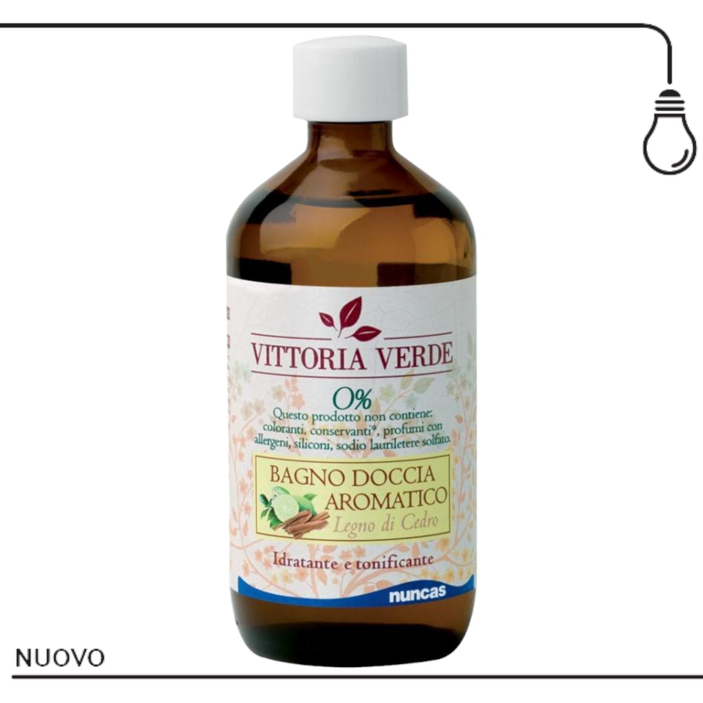 Nuncas Vittoria Verde Bagno Doccia Aromatico Legno di Cedro 250 ml