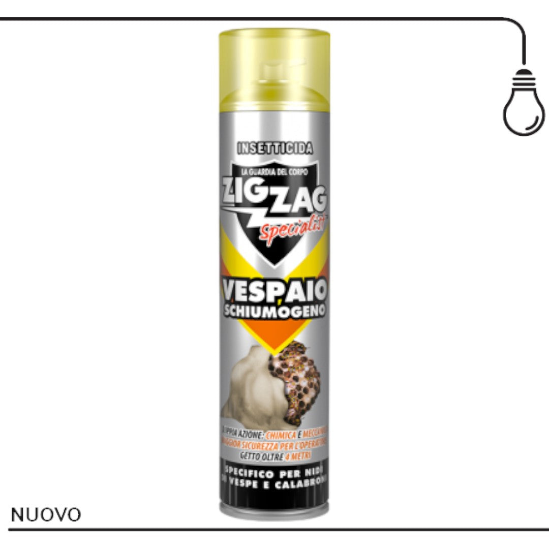 ZIG ZAG INSETTICIDA VESPAIO SPECIALIST SCHIUMOGENO 600 ml EBANO