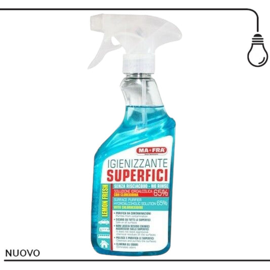 MAFRA IGIENIZZANTE DISINFETTANTE SUPERFICI SOLUZIONE IDROALCOLICA AL 65% 500ML