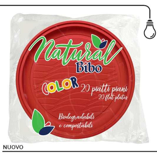 BIBO NATURAL COLOR PIATTI PIANI ROSSI