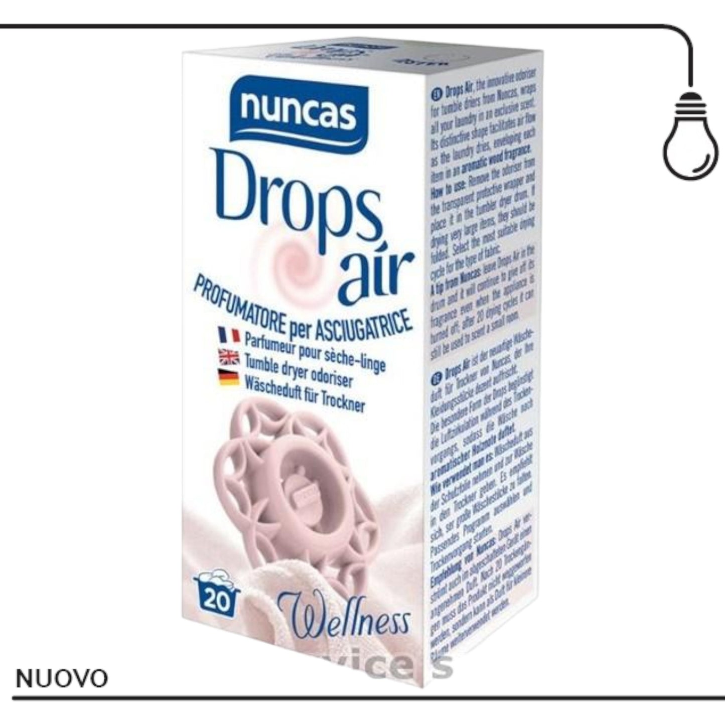 NUNCAS DROPS AIR PROFUMATORE PER ASCIUGATRICE 1 PZ