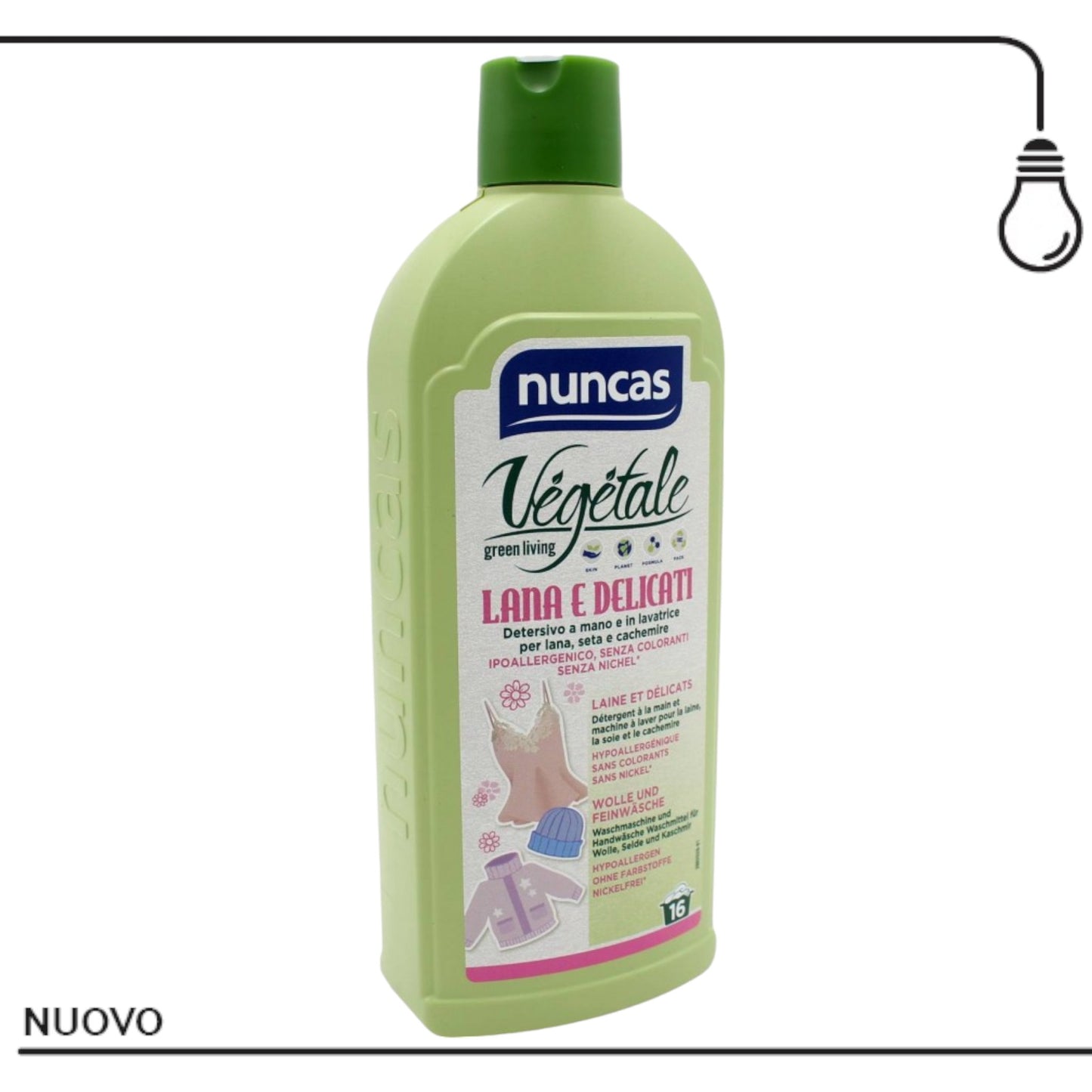 NUNCAS VEGETALE GREEN LIVING LANA E DELICATI 500 ML