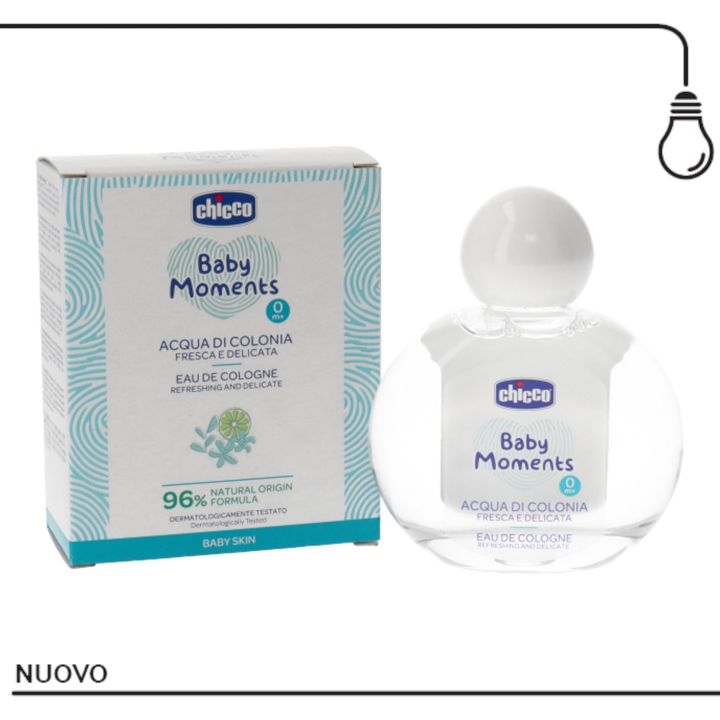 Baby moments acqua di colonia fresca e delicata 100ml