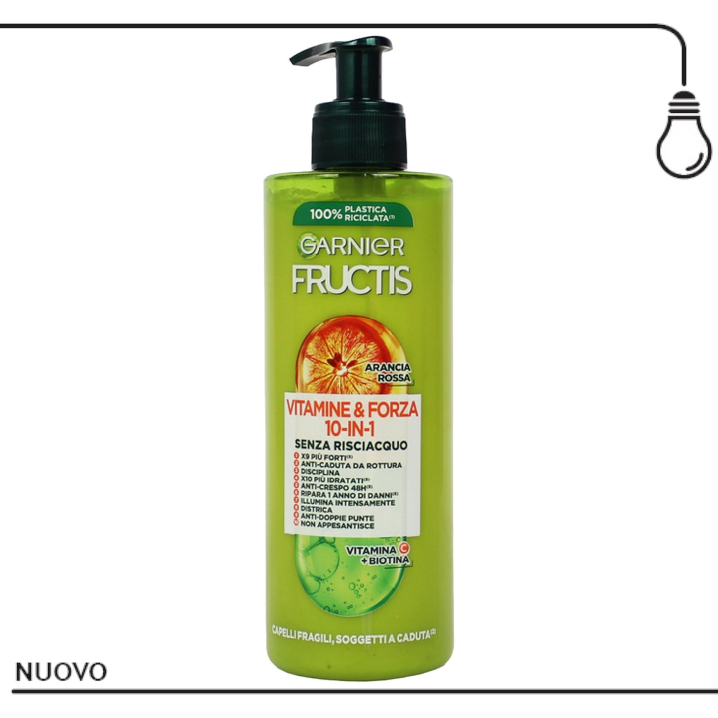 FRUCTIS FORTI & BRILLANTI 10-IN-1 TRATTAMENTO SENZA RISCIACQUO 400 ML