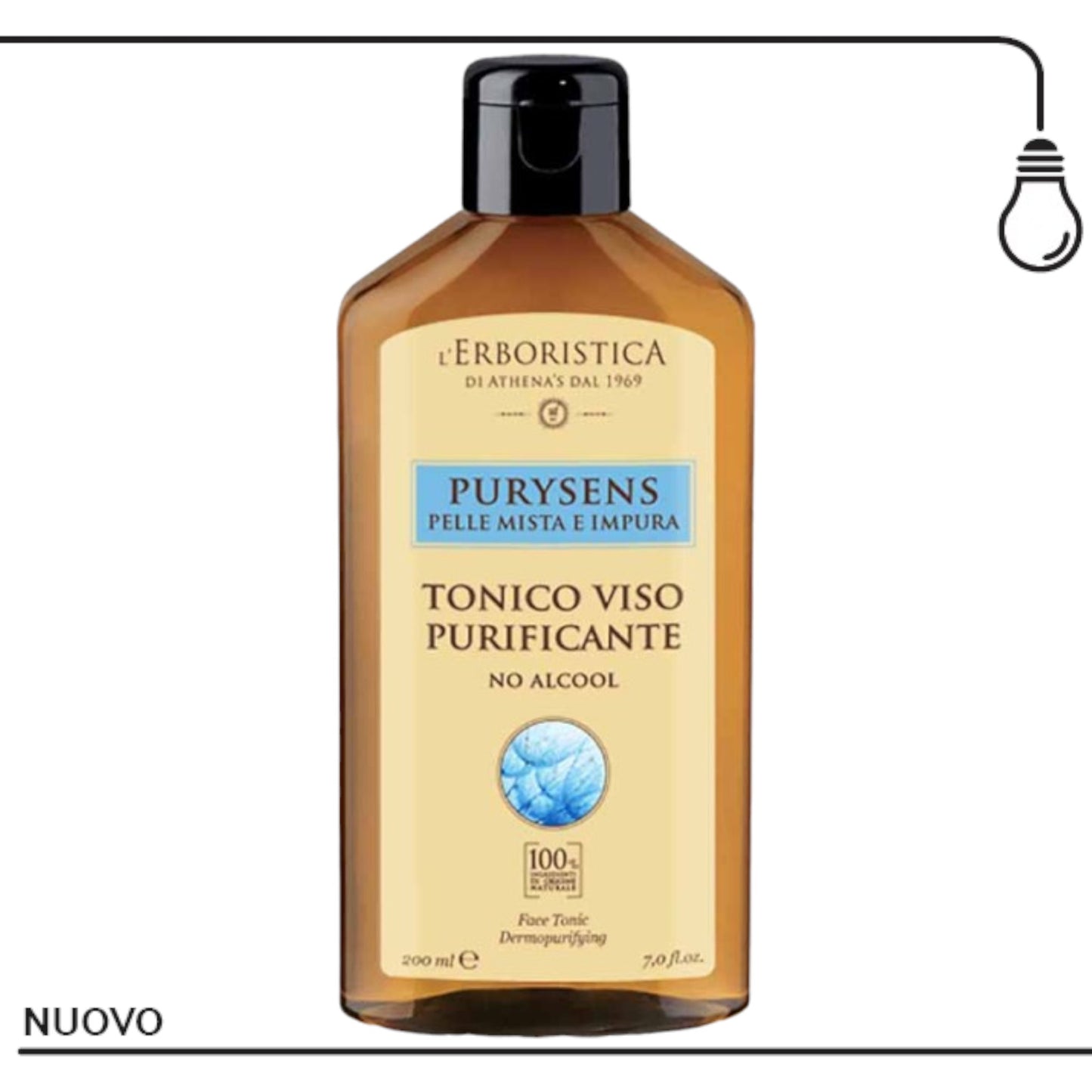 Tonico Viso Purificante Senza Alcool PURYSENS Da 200ml L'ERBORISTICA