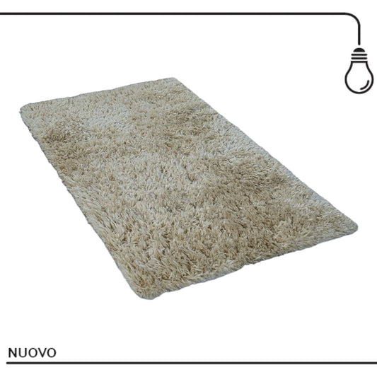 Tappeto Bagno Shaggy Beige