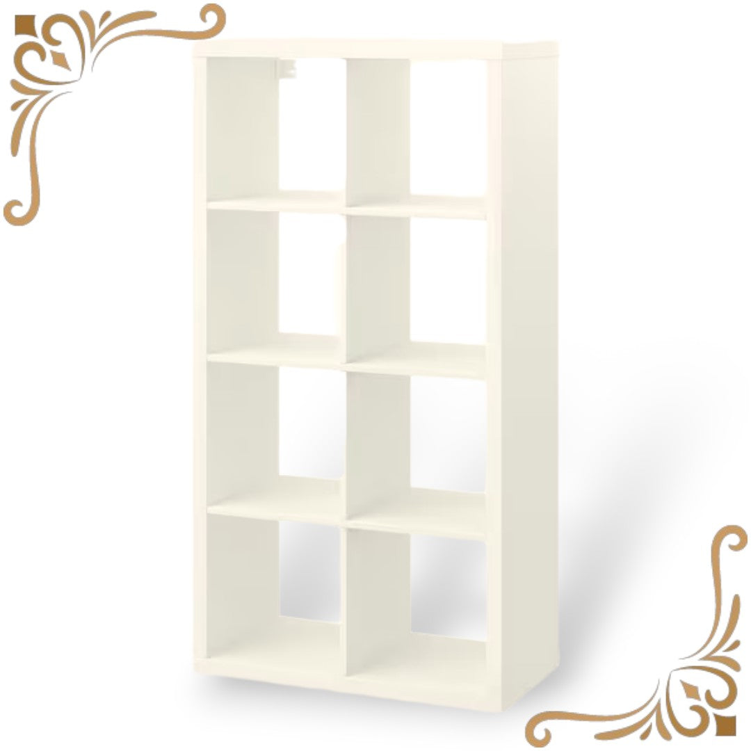 Libreria a Scaffali con Cubi - Bianco