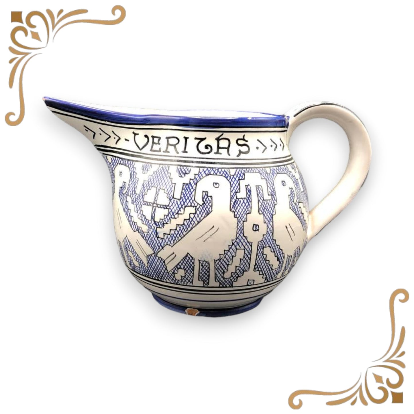 Brocca in ceramica di maiolica