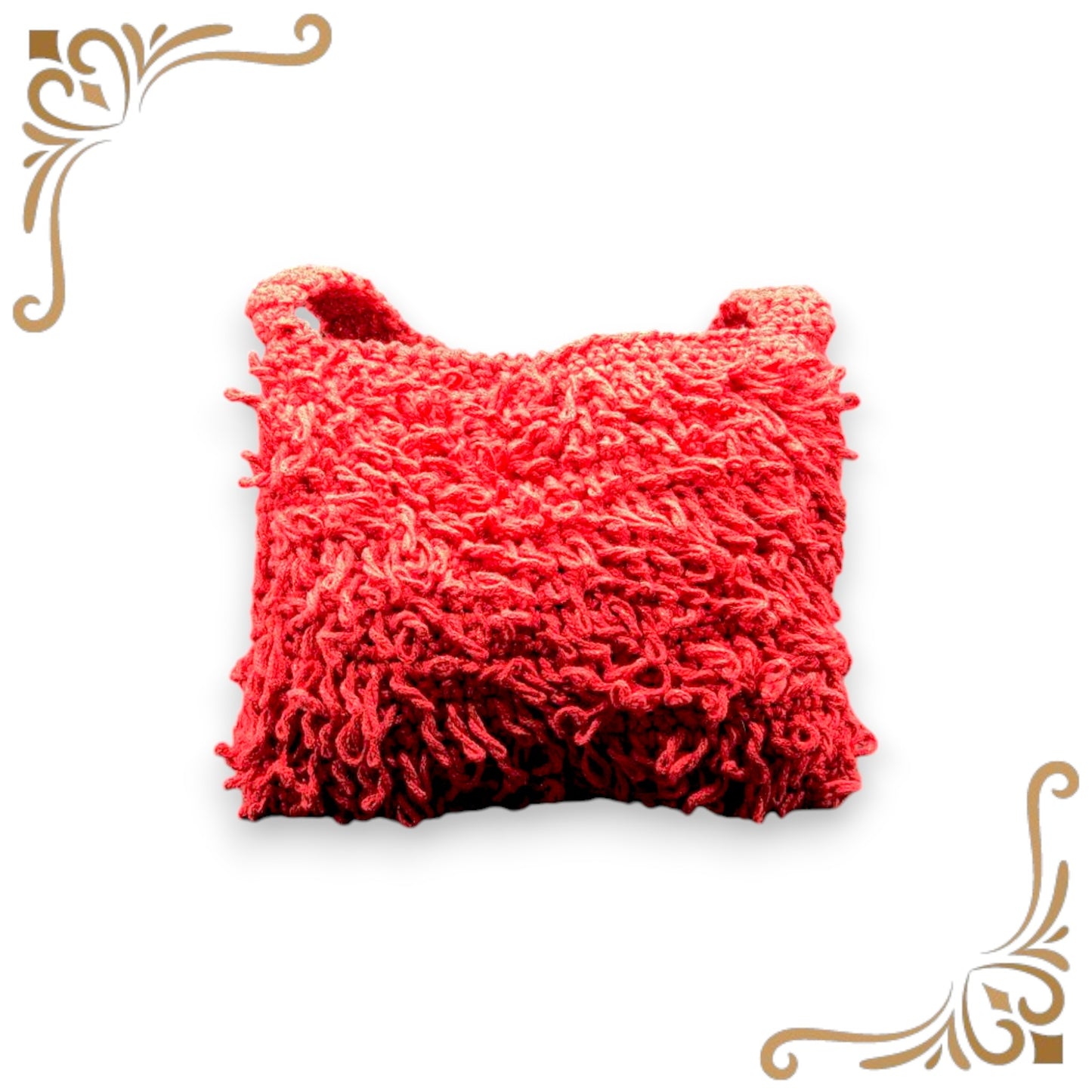 Borsa in cordoncino in cotone rosso