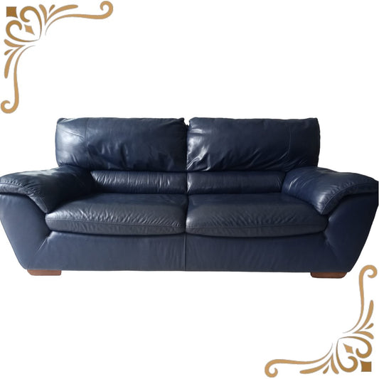 Divano in Pelle Blu Natuzzi