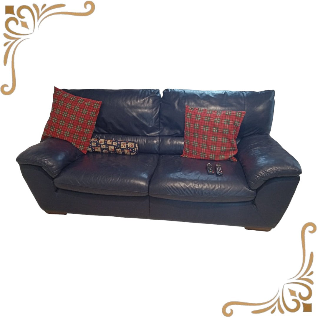 Divano in Pelle Blu Natuzzi