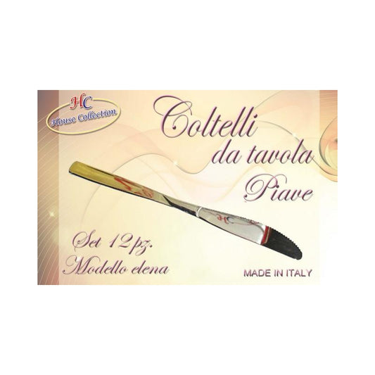 Set 12 Coltelli da Cucina Acciaio Inox